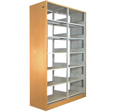 六層復柱雙面書架